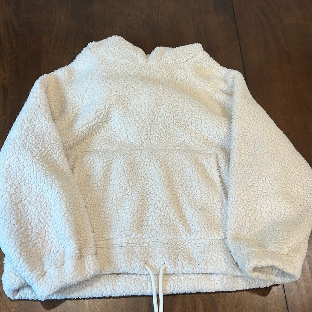 White Sherpa Sweater American Eagle